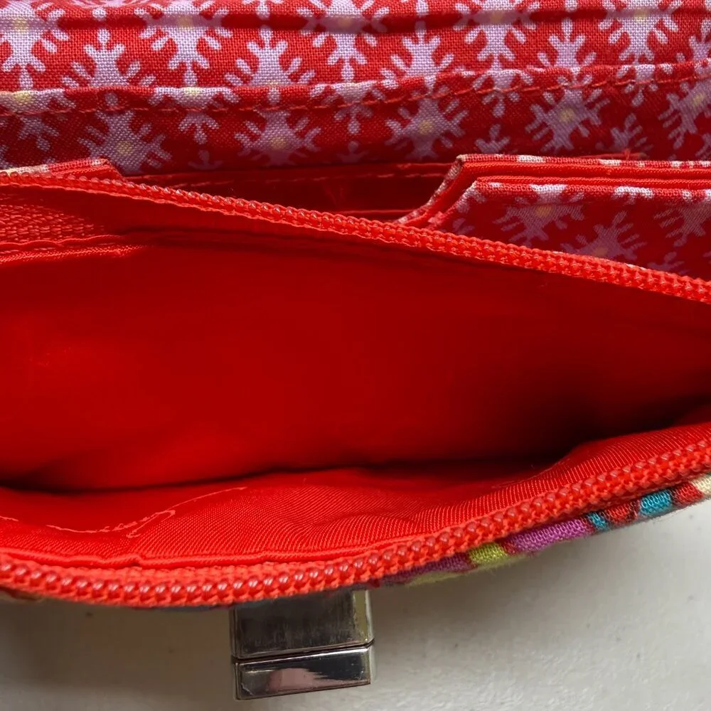 Vera Bradley Turn Lock Wrist Wallet Paisley In Paradise Quilted Wristlet Purse